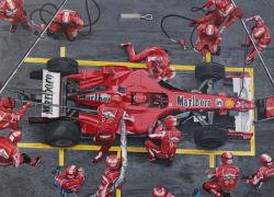 Michael Schumacher pit stop…